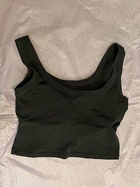Black Women’s Crop Tank Top with built in bra